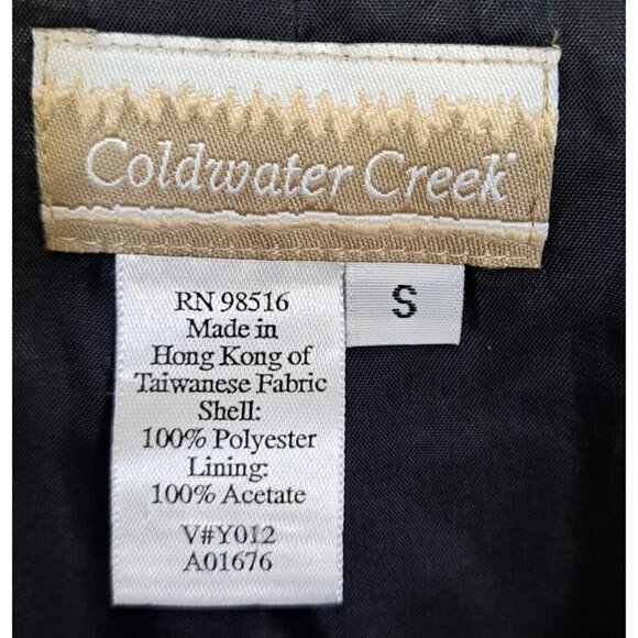Coldwater Creek S Multicolor Colorblock Shacket Embroidered  Lined Long Sleeve - Picture 2 of 8